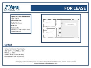 1225 27th St, Kenner, LA à louer Plan d’étage– Image 1 sur 12