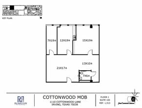 1110 Cottonwood Ln, Irving, TX à louer Plan d’étage– Image 1 sur 1