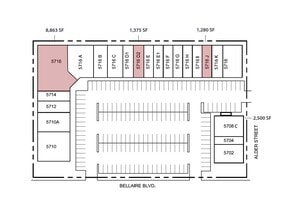 5702-5718 Bellaire Blvd, Houston, TX à louer Plan de site– Image 1 sur 1
