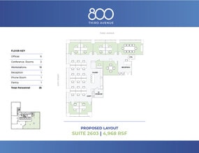 800 Third Ave, New York, NY à louer Plan d’étage– Image 1 sur 5