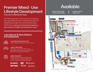 Plus de détails pour Lobo Sports & Entertainment District, Albuquerque, NM - Terrain à vendre