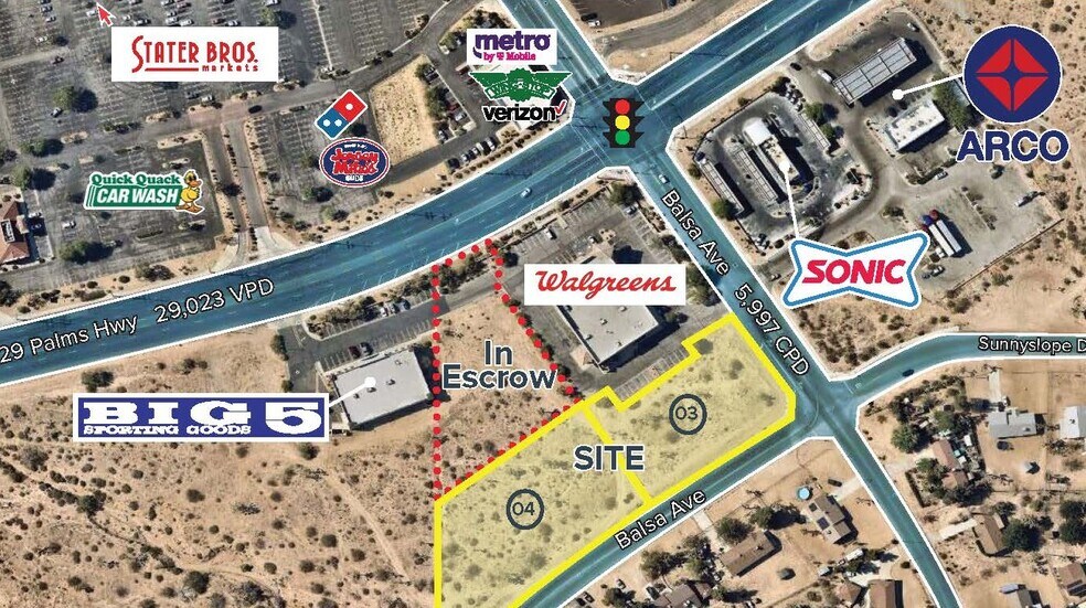 0 Balsa Avenue, Yucca Valley, CA à louer - Aérien – Image 2 sur 4