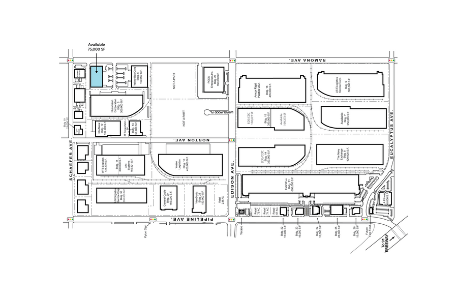 13740-13760 Ramona Ave, Chino, CA à louer - Plan de site – Image 3 sur 9