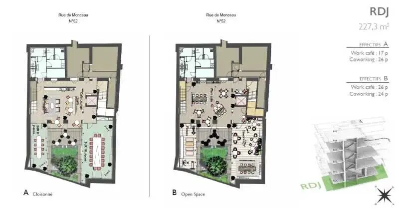 52 Rue De Monceau, Paris à louer Plan d’étage– Image 1 sur 1