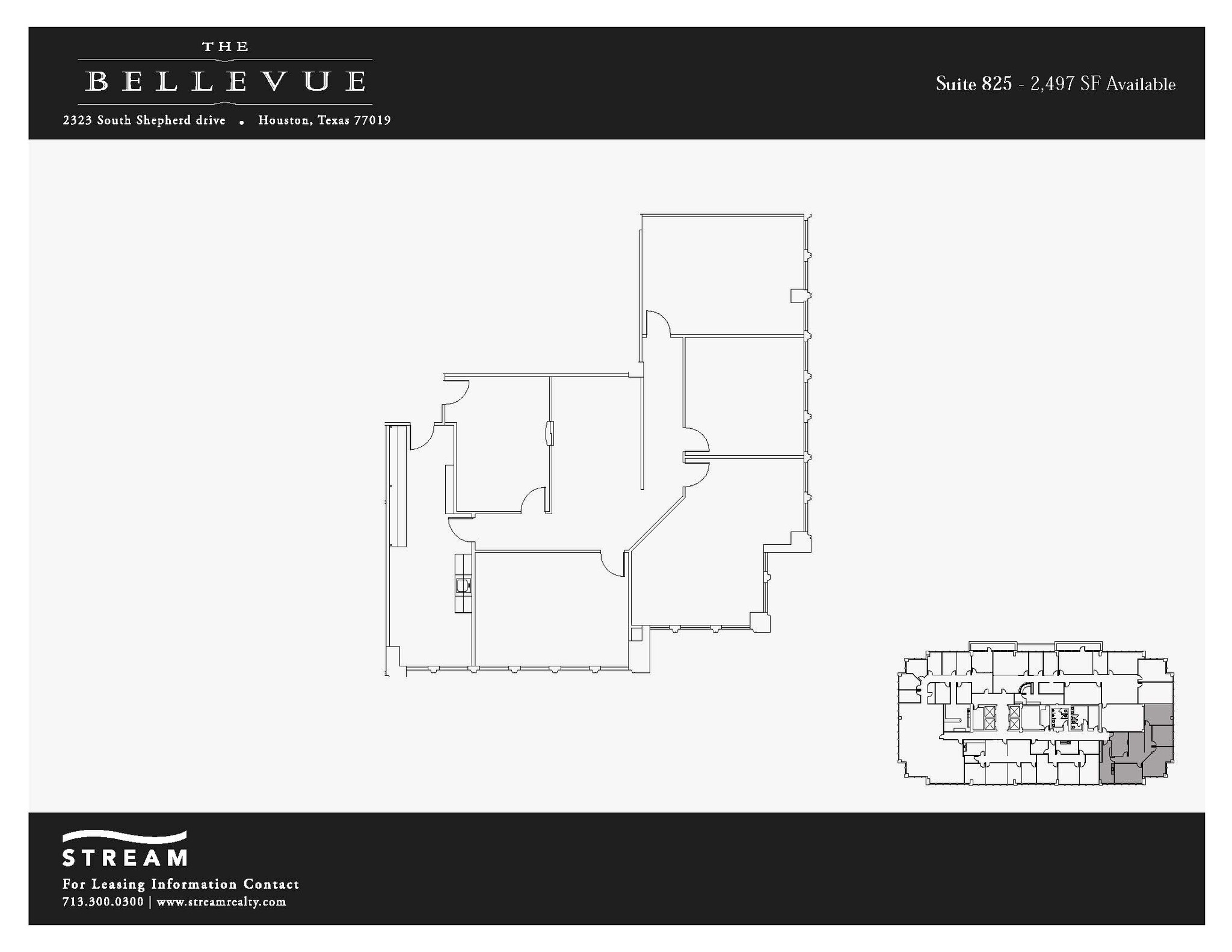 2323 S Shepherd Dr, Houston, TX à louer Plan d’étage– Image 1 sur 1