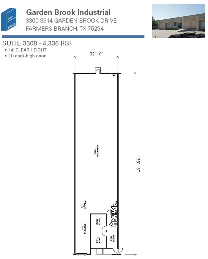 3109 Garden Brook Dr, Farmers Branch, TX à louer Plan d’étage– Image 1 sur 1