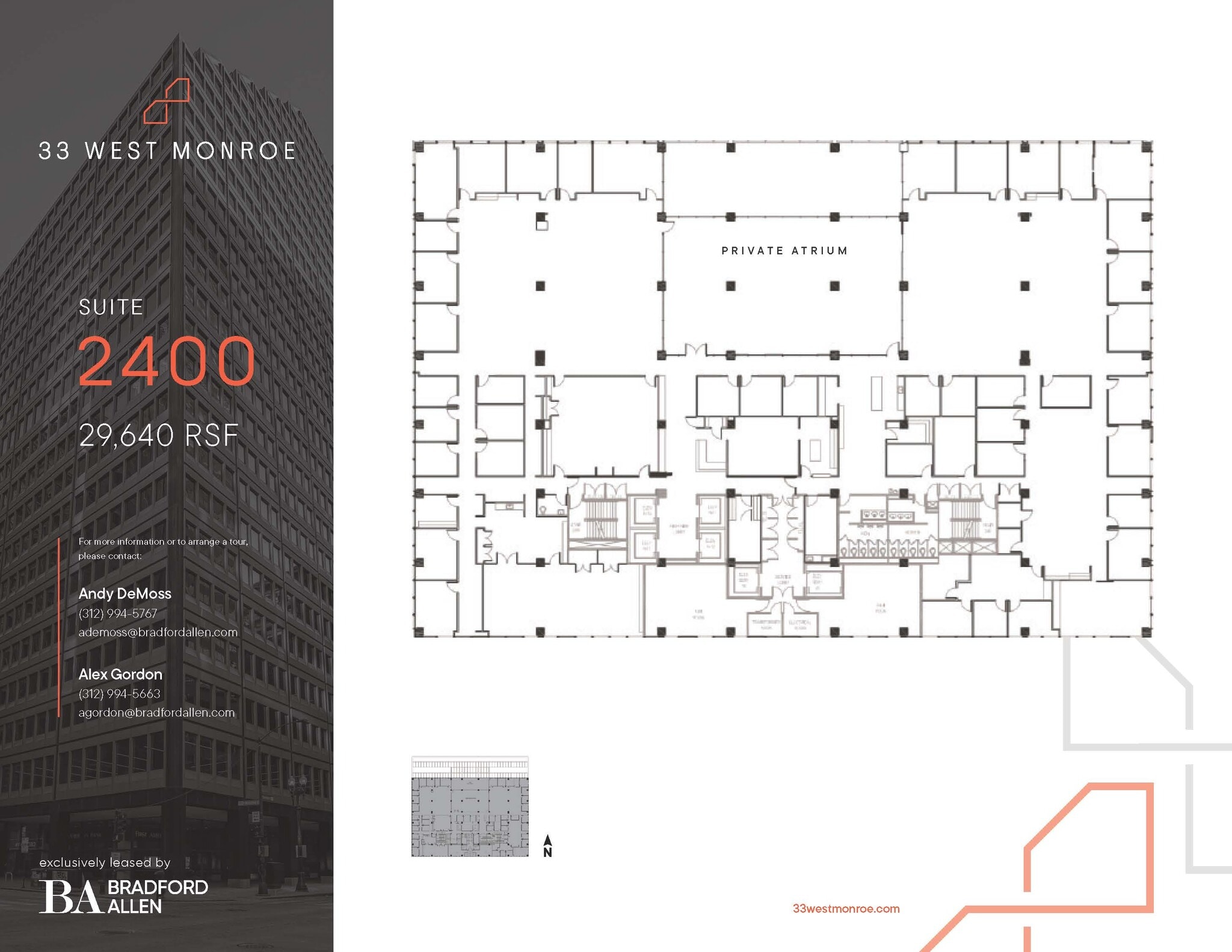 33 W Monroe St, Chicago, IL à louer Plan d’étage– Image 1 sur 5
