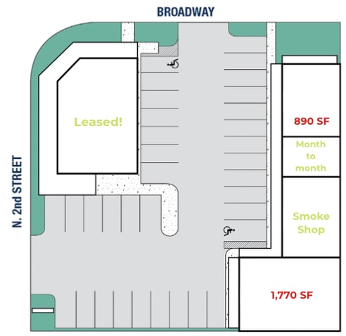 1305-1307 Broadway, El Cajon, CA à louer Plan de site– Image 1 sur 1