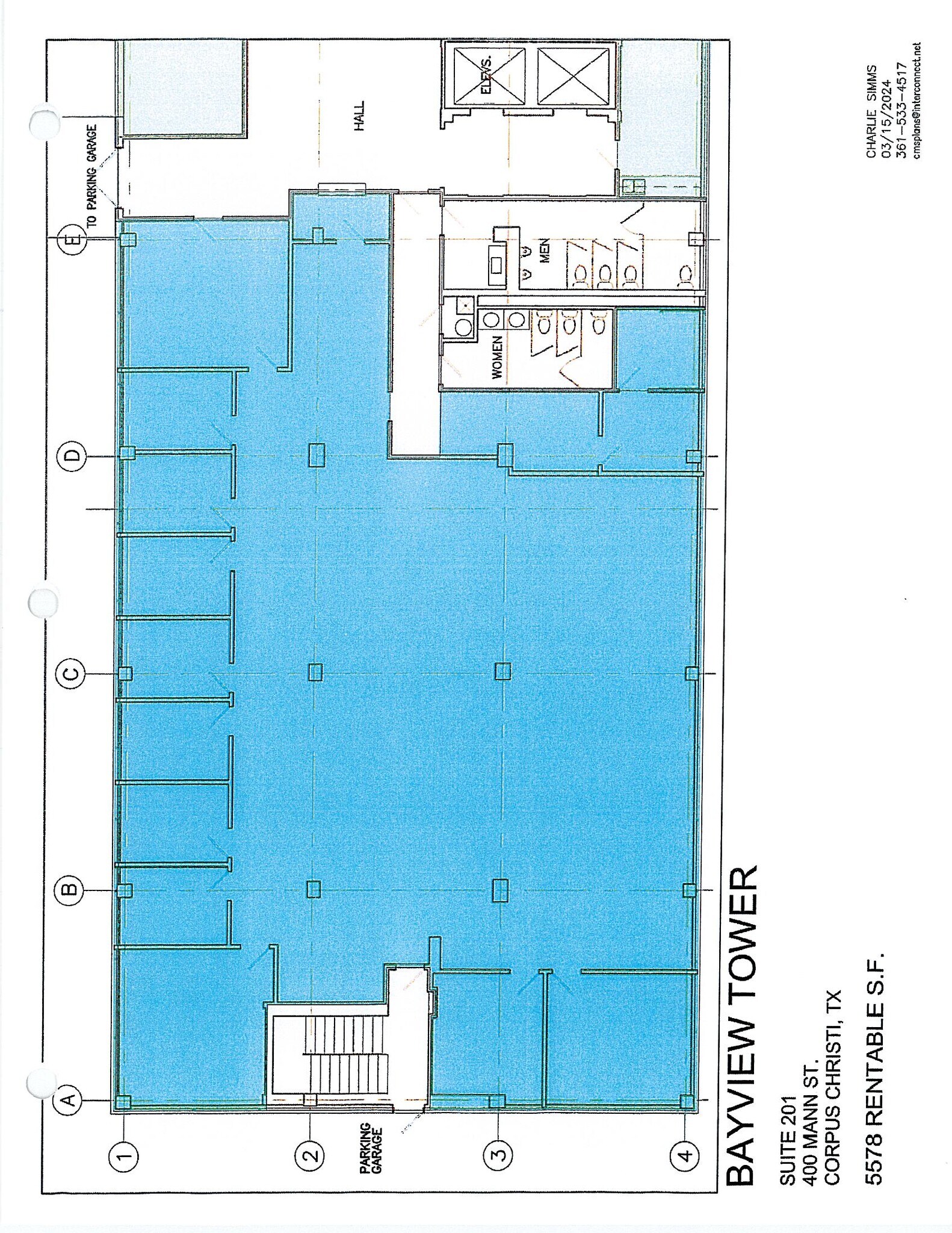 400 Mann St, Corpus Christi, TX à louer Plan d’étage– Image 1 sur 1