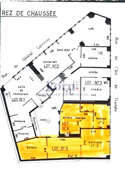 Local commercial dans Paris à vendre - Plan d’étage – Image 2 sur 2