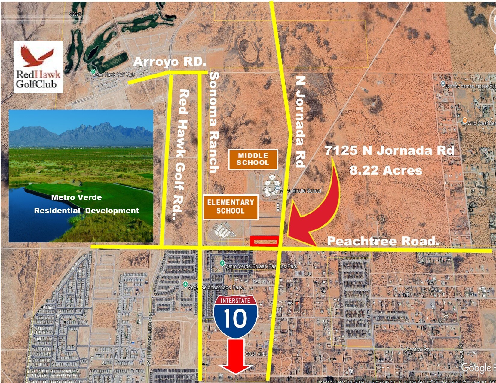 7125 Jornada Rd, Las Cruces, NM à vendre Aérien– Image 1 sur 2