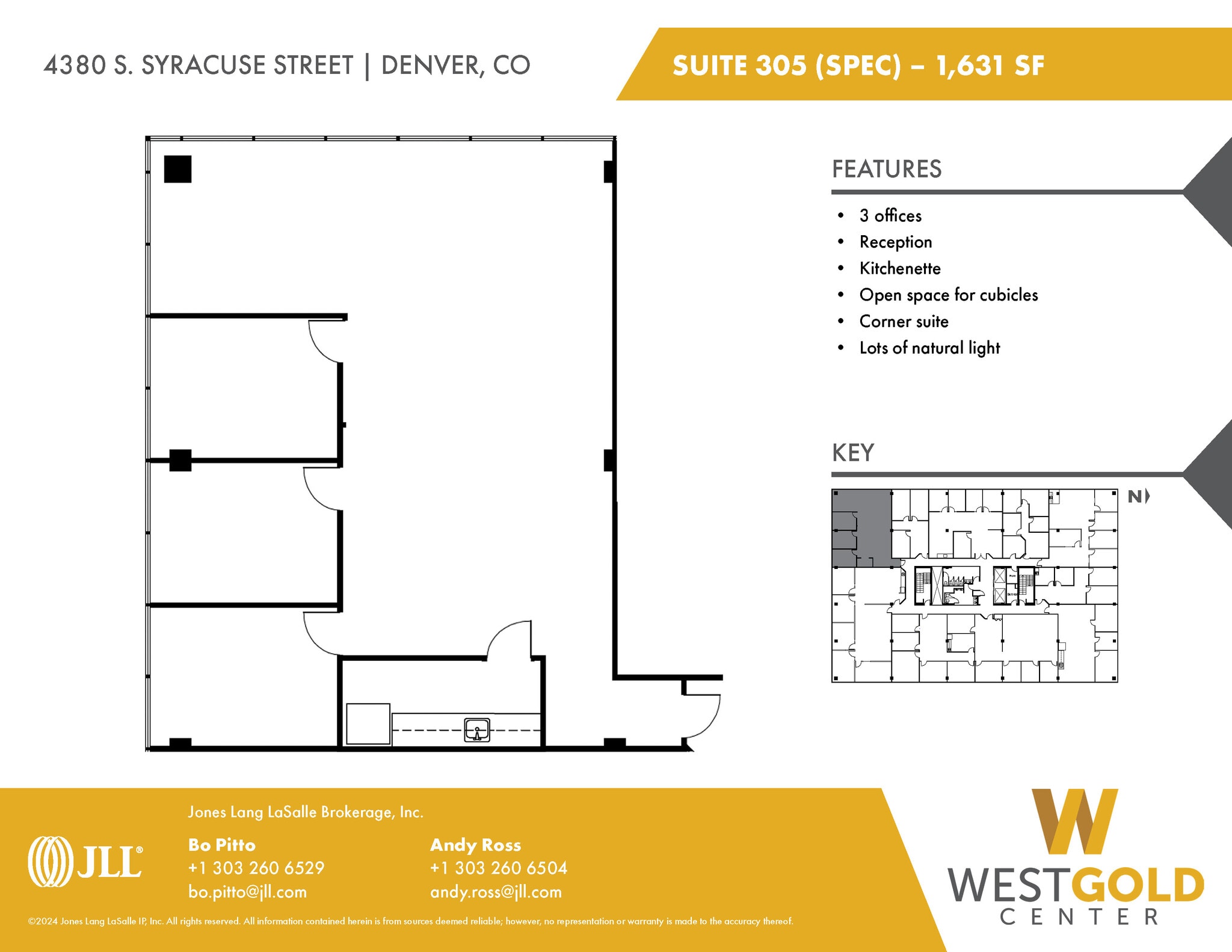 4380 S Syracuse St, Denver, CO à louer Plan d’étage– Image 1 sur 1