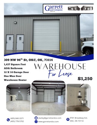 Plus de détails pour 309 NW 96th St, Oklahoma City, OK - Industriel/Logistique à louer