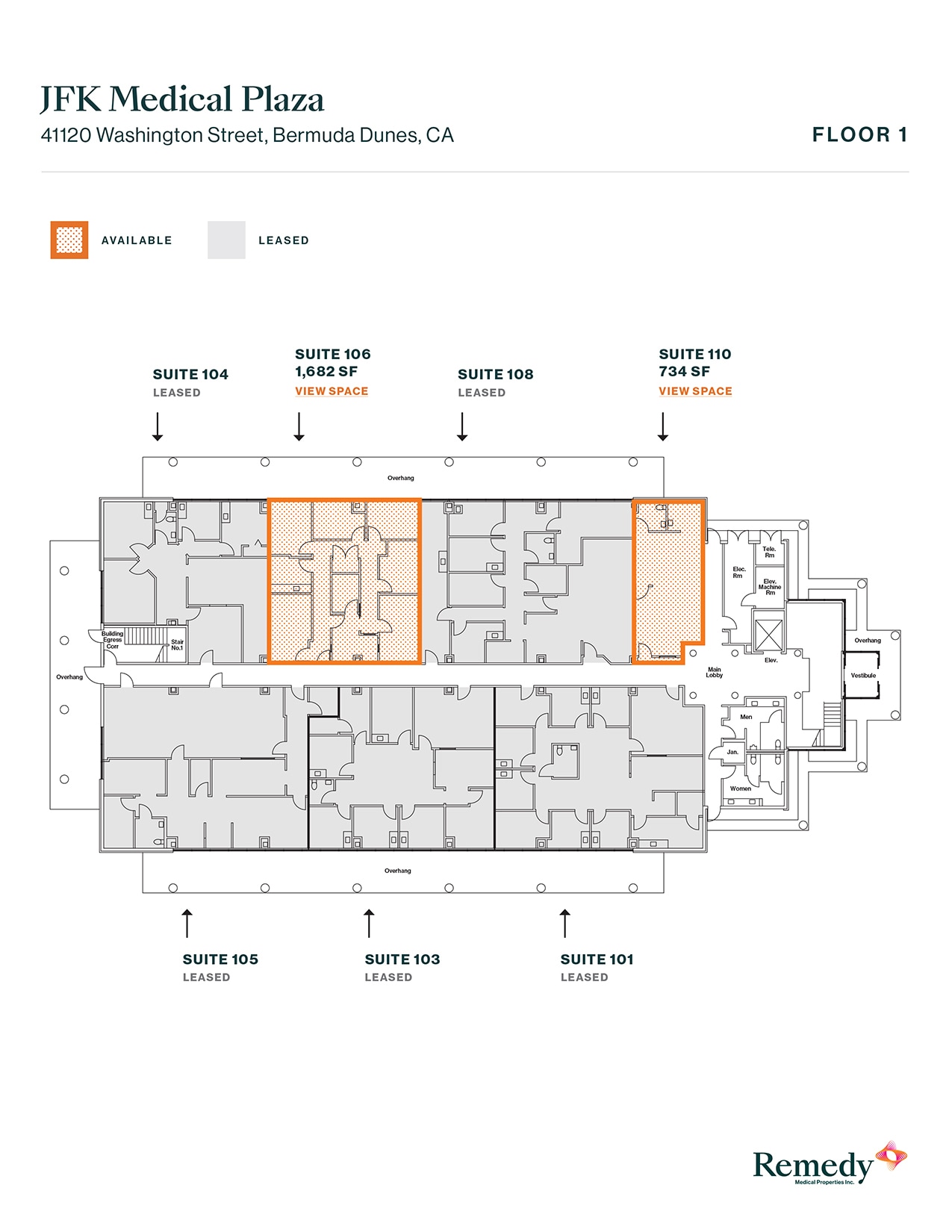 41120 Washington St, Bermuda Dunes, CA à louer Plan d’étage– Image 1 sur 1