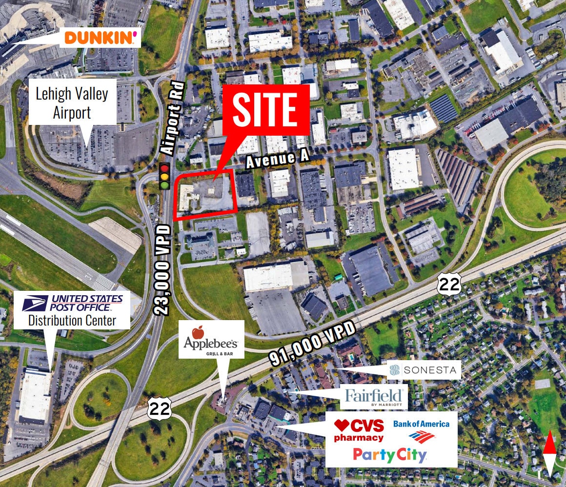 2940 Airport Rd A/K/A 2355 Ave, Bethlehem, PA à vendre Aérien– Image 1 sur 5