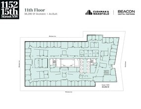1152 15th St NW, Washington, DC à louer Plan d’étage– Image 1 sur 3