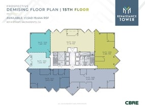 801 K St, Sacramento, CA à louer Plan d’étage– Image 2 sur 2