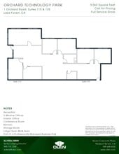 1-13 Orchard Rd, Lake Forest, CA à louer Plan d’étage– Image 1 sur 1