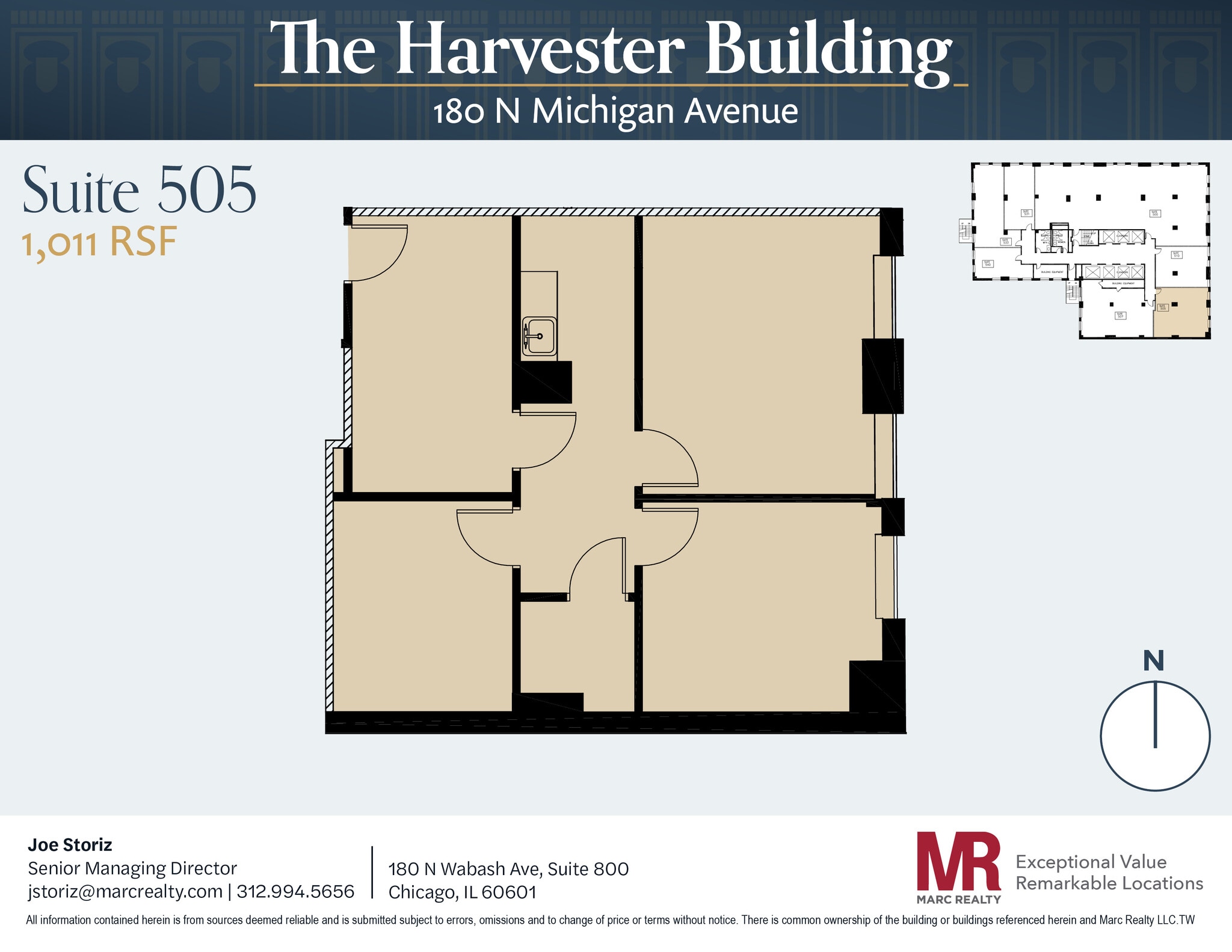 180 N Michigan Ave, Chicago, IL à louer Plan d’étage– Image 1 sur 5
