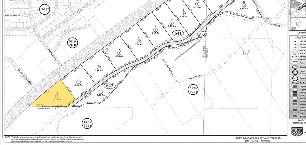 30 River Rd, Dayton, NV à vendre - Plan cadastral – Image 2 sur 2
