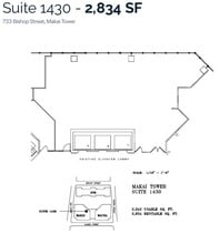 733 Bishop St, Honolulu, HI à louer Plan d’étage– Image 1 sur 1