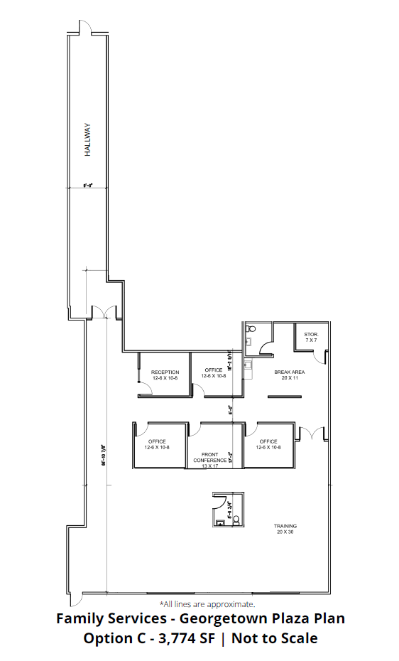 505 W University Ave, Georgetown, TX à louer Plan d’étage– Image 1 sur 1