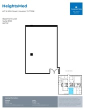 427 W 20th St, Houston, TX à louer Plan d’étage– Image 1 sur 1