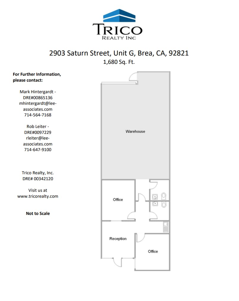 2801 Saturn St, Brea, CA à louer Plan d’étage– Image 1 sur 1