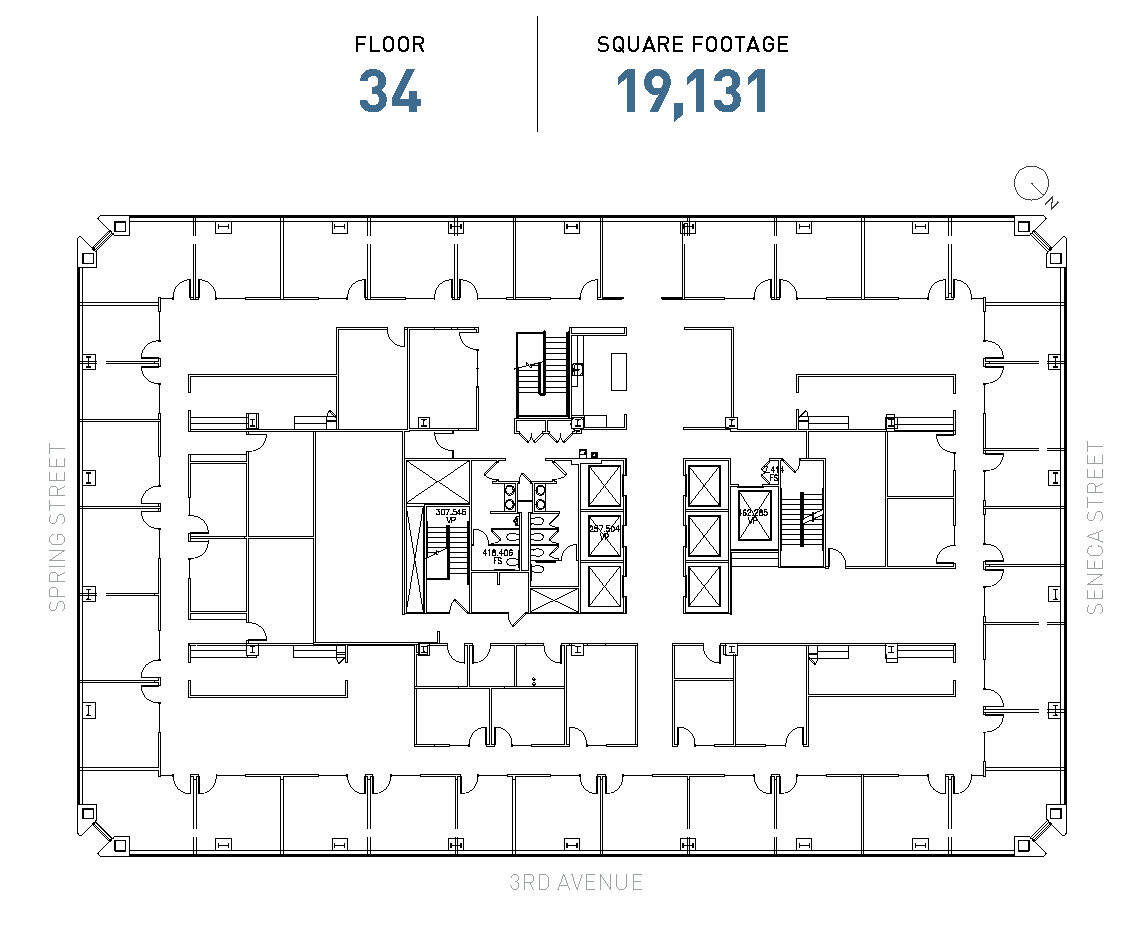 1111 3rd Ave, Seattle, WA à louer Plan d’étage– Image 1 sur 1