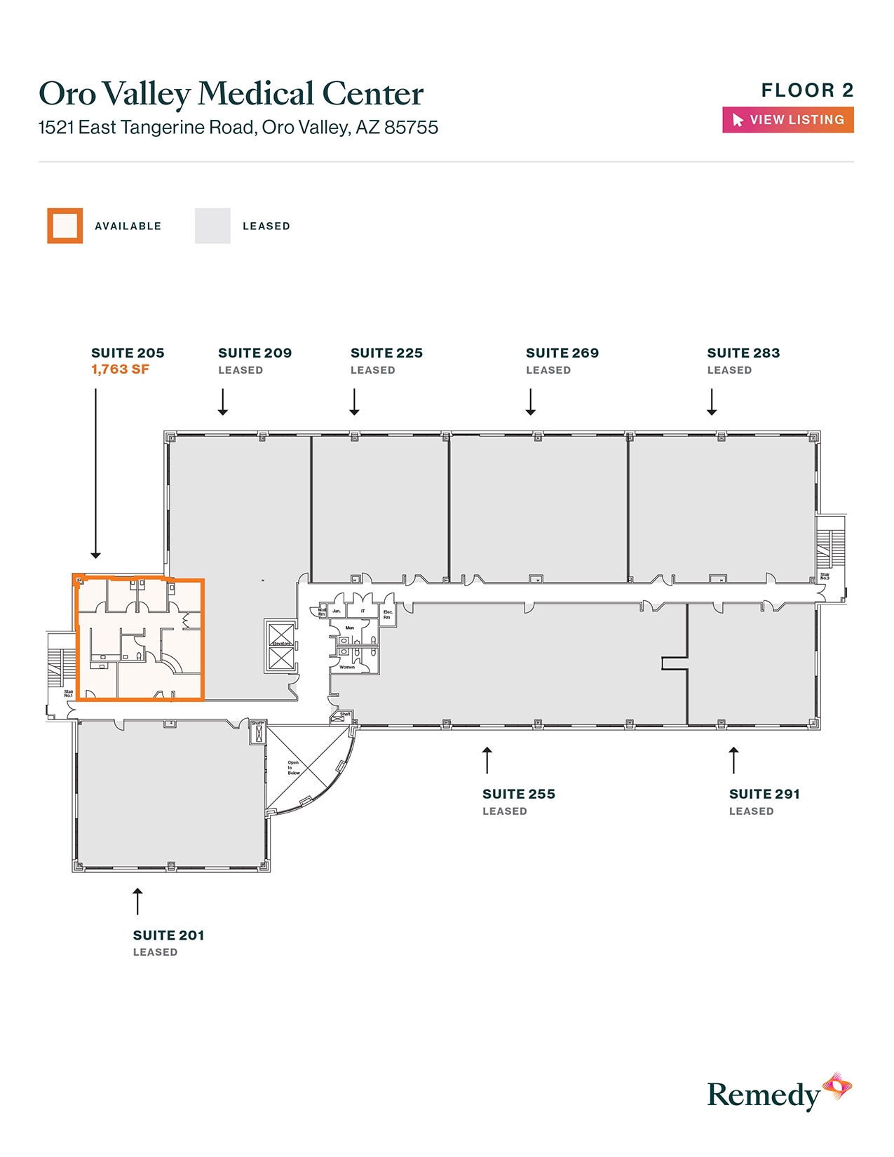 1521 E Tangerine Rd, Oro Valley, AZ à louer Plan d’étage– Image 1 sur 1