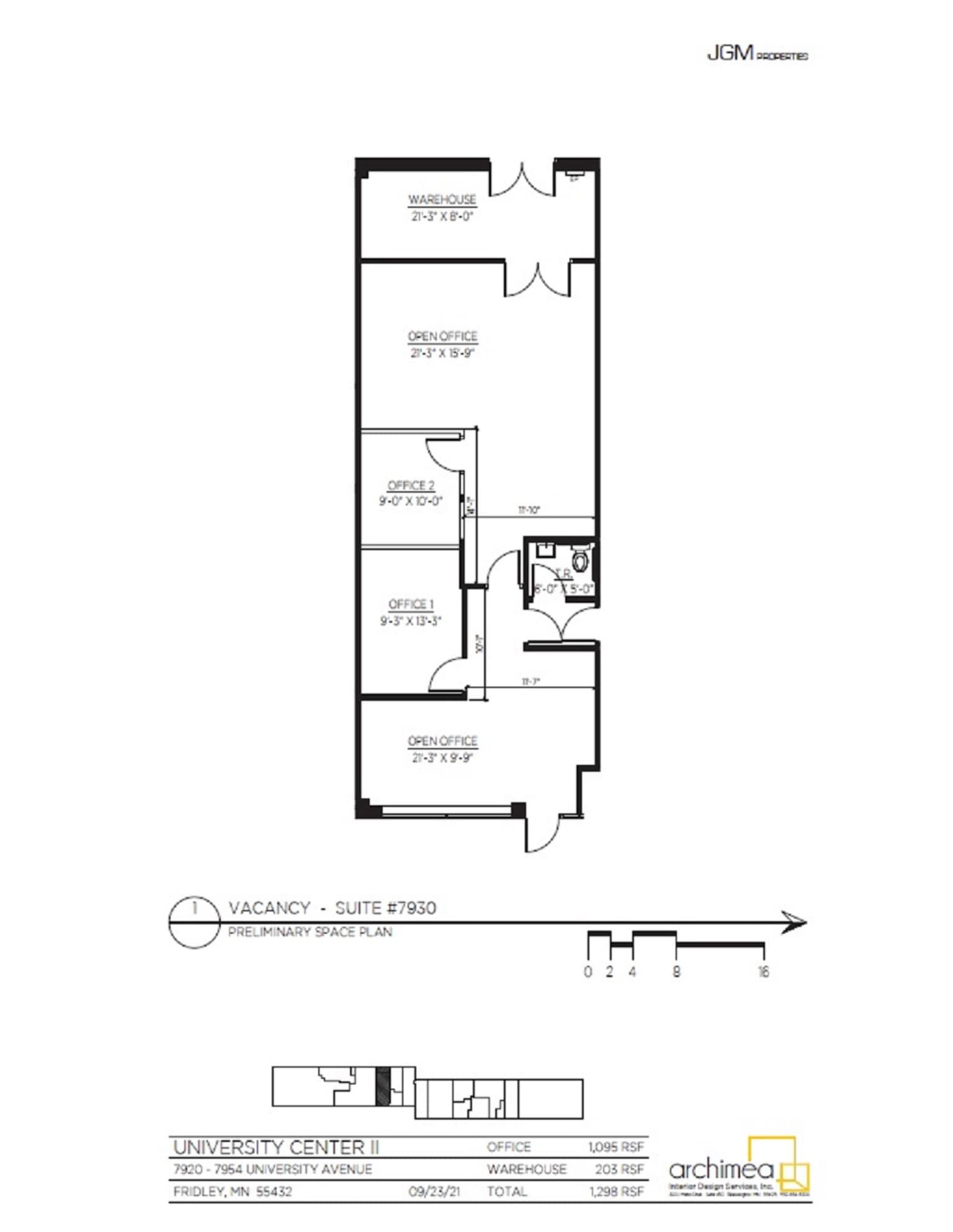 7920-7958 NE University Ave, Fridley, MN à louer Plan d’étage– Image 1 sur 1