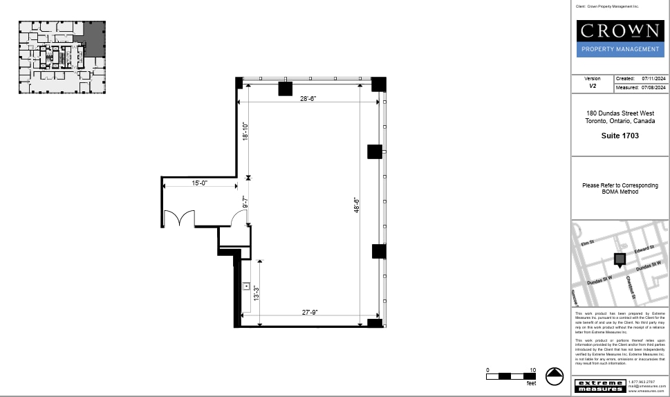 180 Dundas St W, Toronto, ON à louer Plan d’étage– Image 1 sur 2