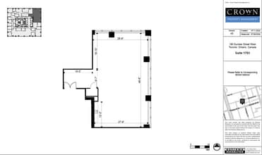 180 Dundas St W, Toronto, ON à louer Plan d’étage– Image 1 sur 2