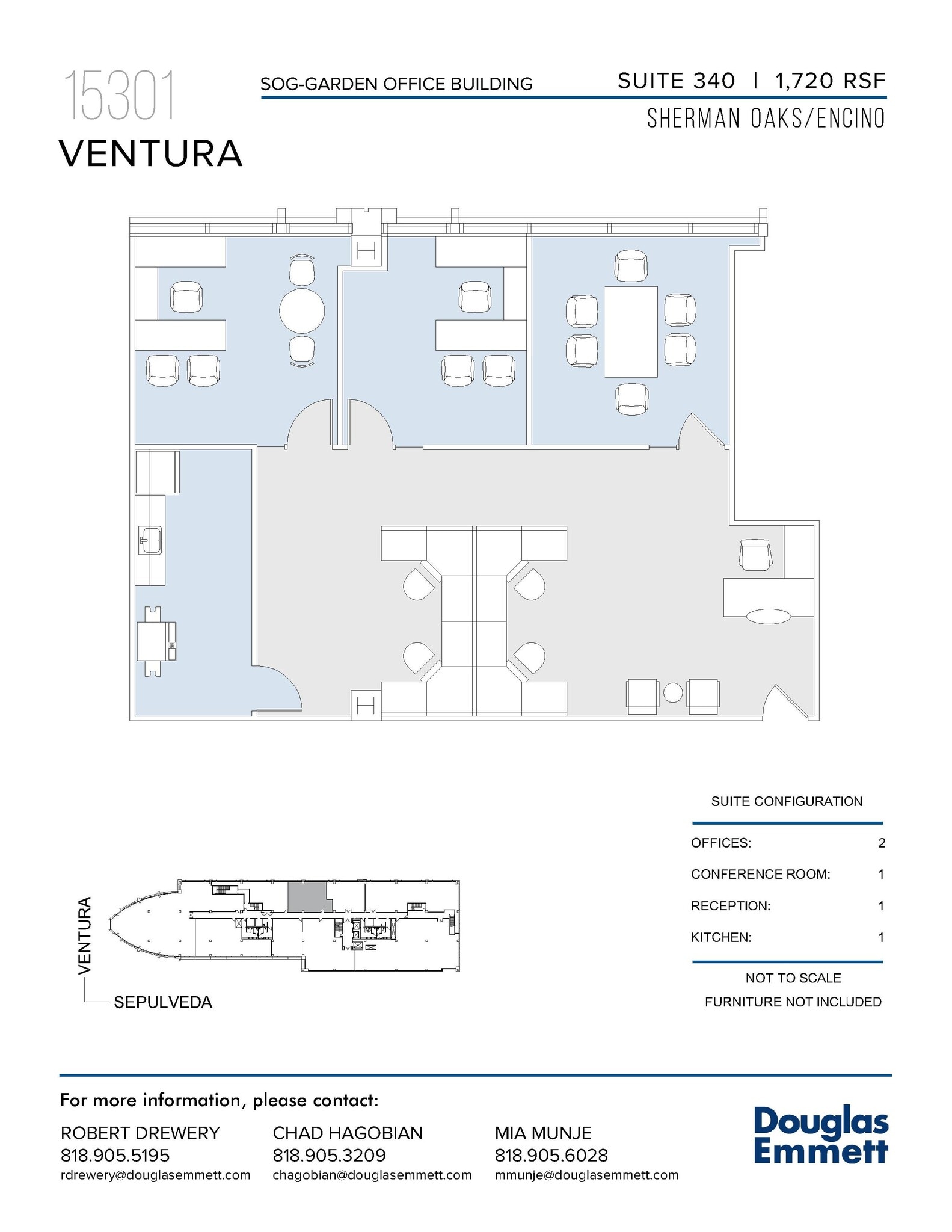 15301 Ventura Blvd, Sherman Oaks, CA à louer Plan d’étage– Image 1 sur 1
