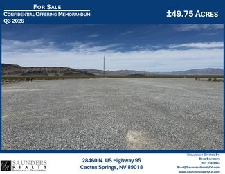 Plus de détails pour 28460 N US Highway 95, Indian Springs, NV - Terrain à vendre
