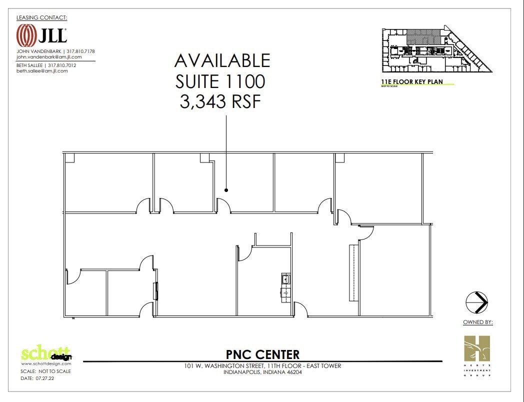 101-115 W Washington St, Indianapolis, IN à louer Plan d’étage– Image 1 sur 1