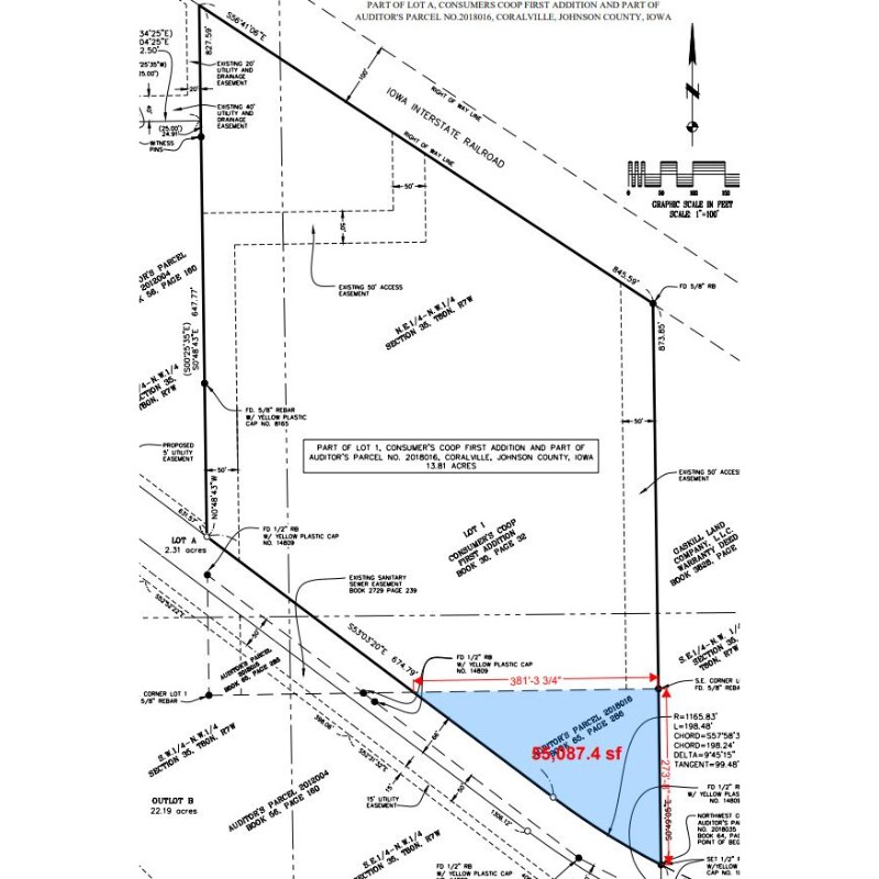 Westcor Dr, Coralville, IA à vendre Plan cadastral– Image 1 sur 2