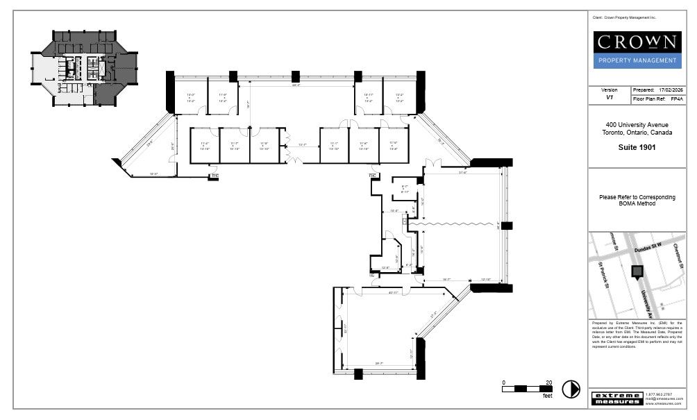 400 University Ave, Toronto, ON à louer Plan d’étage– Image 1 sur 1