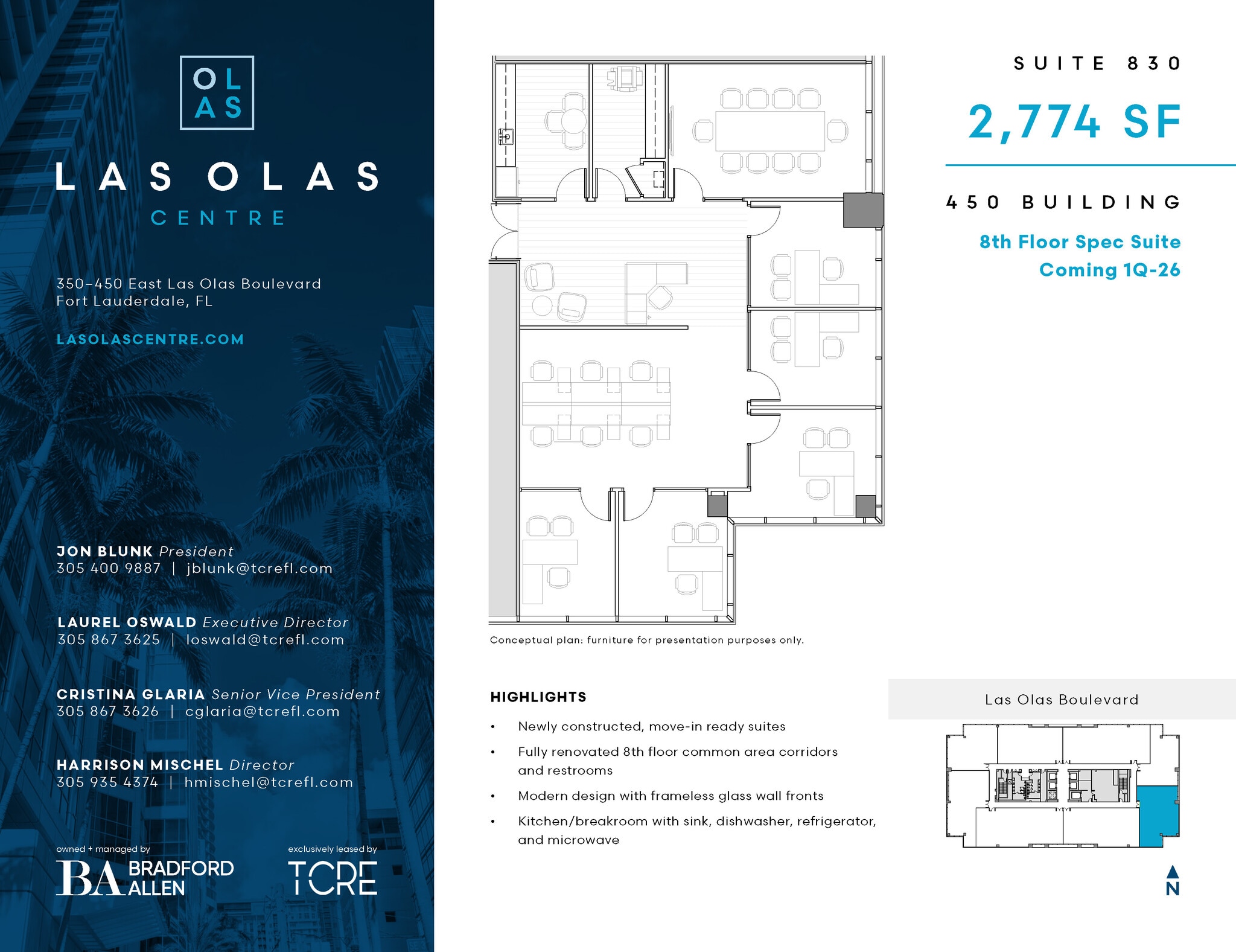 450 E Las Olas Blvd, Fort Lauderdale, FL à louer Plan d’étage– Image 1 sur 2
