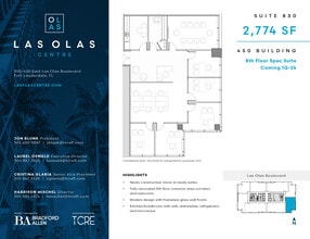 450 E Las Olas Blvd, Fort Lauderdale, FL à louer Plan d’étage– Image 1 sur 2