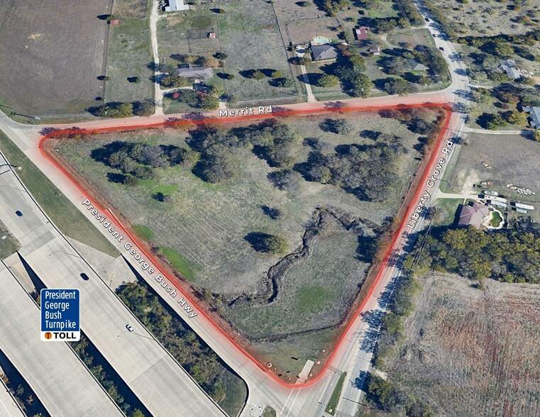 7301 Liberty Grove rd, Rowlett, TX à vendre - Aérien – Image 2 sur 2