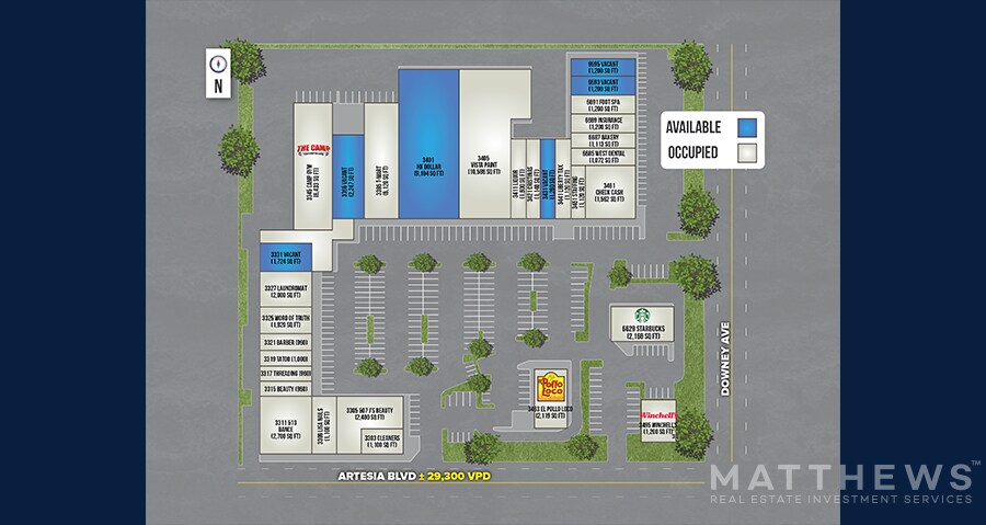 3303-3461 E Artesia Blvd, Long Beach, CA à louer - Plan de site – Image 3 sur 3