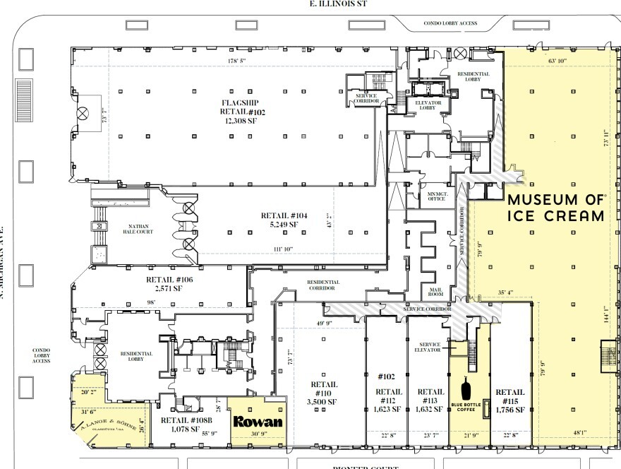 435 N Michigan Ave, Chicago, IL à louer Plan d’étage– Image 1 sur 1