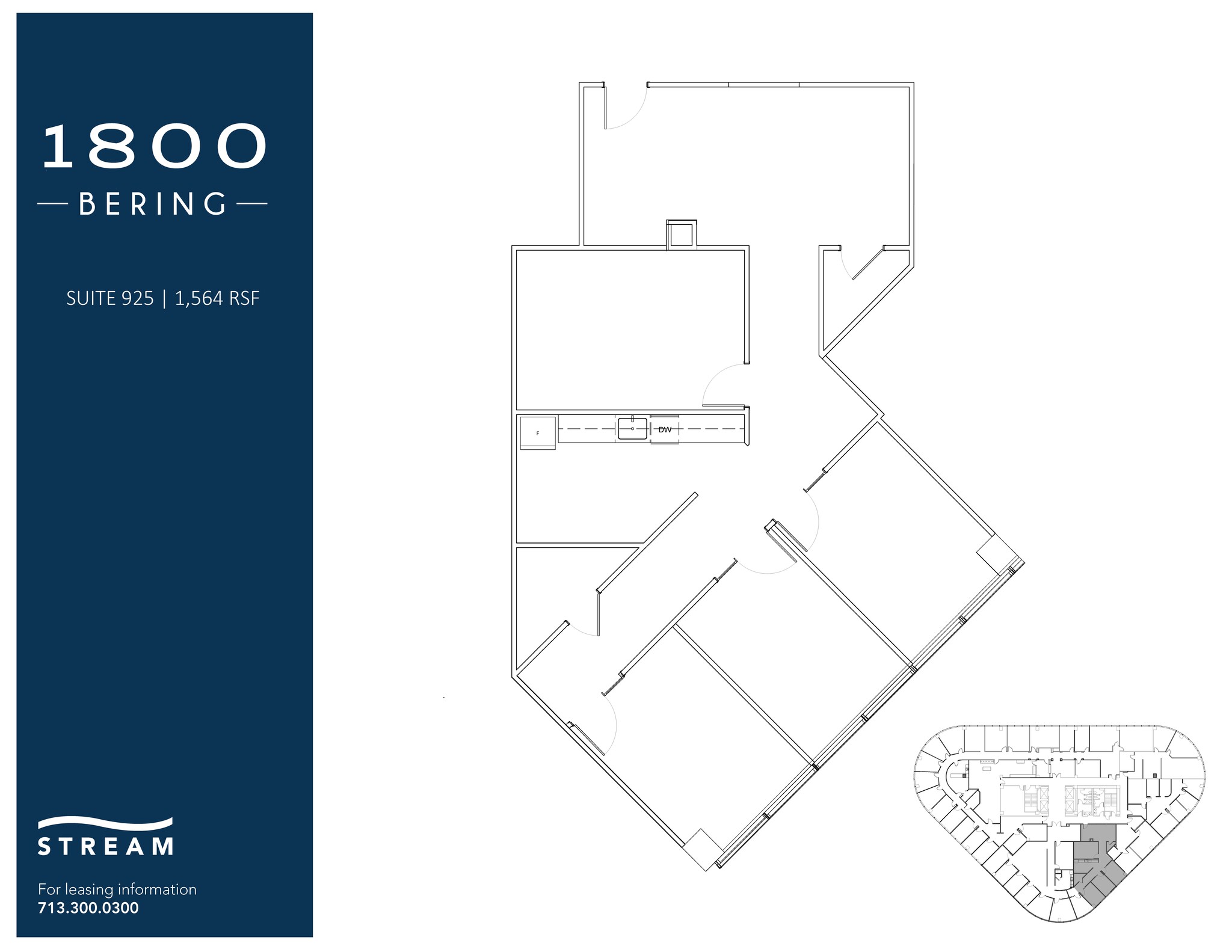 1800 Bering Dr, Houston, TX à louer Plan d’étage– Image 1 sur 1
