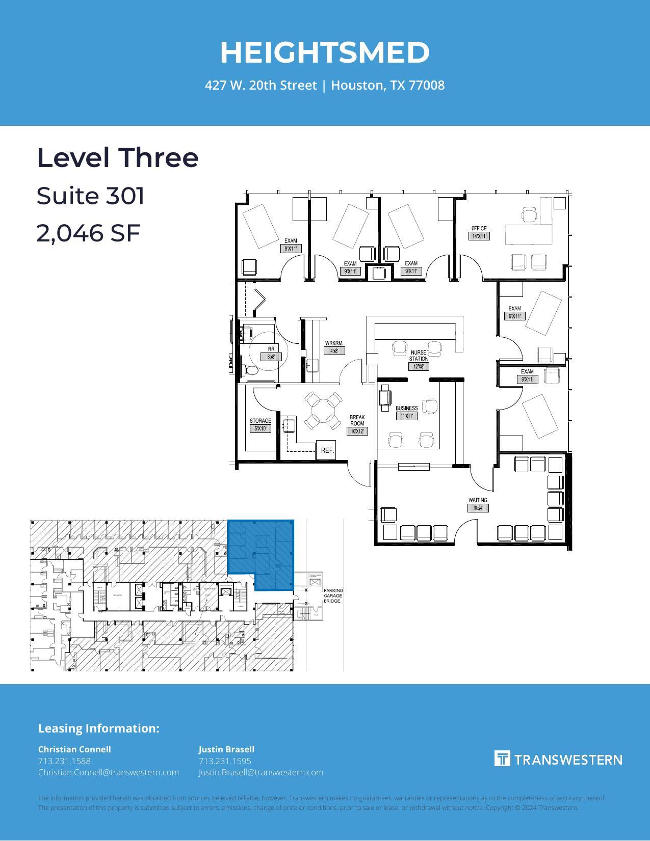 427 W 20th St, Houston, TX à louer Plan d’étage– Image 1 sur 1