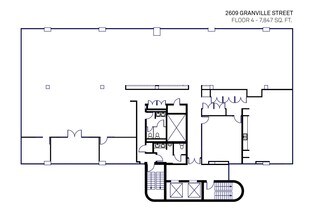 2609 Granville St, Vancouver, BC à louer Plan d’étage– Image 2 sur 2