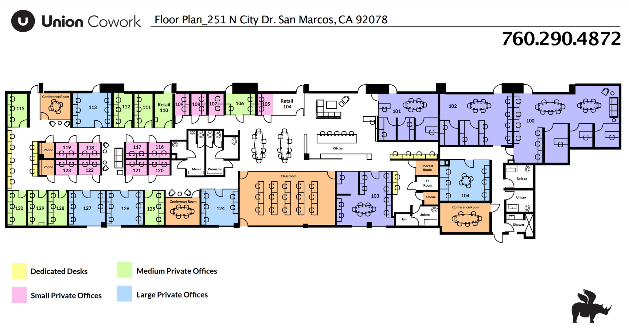 210 E Barham Dr, San Marcos, CA à louer Plan d’étage– Image 1 sur 2