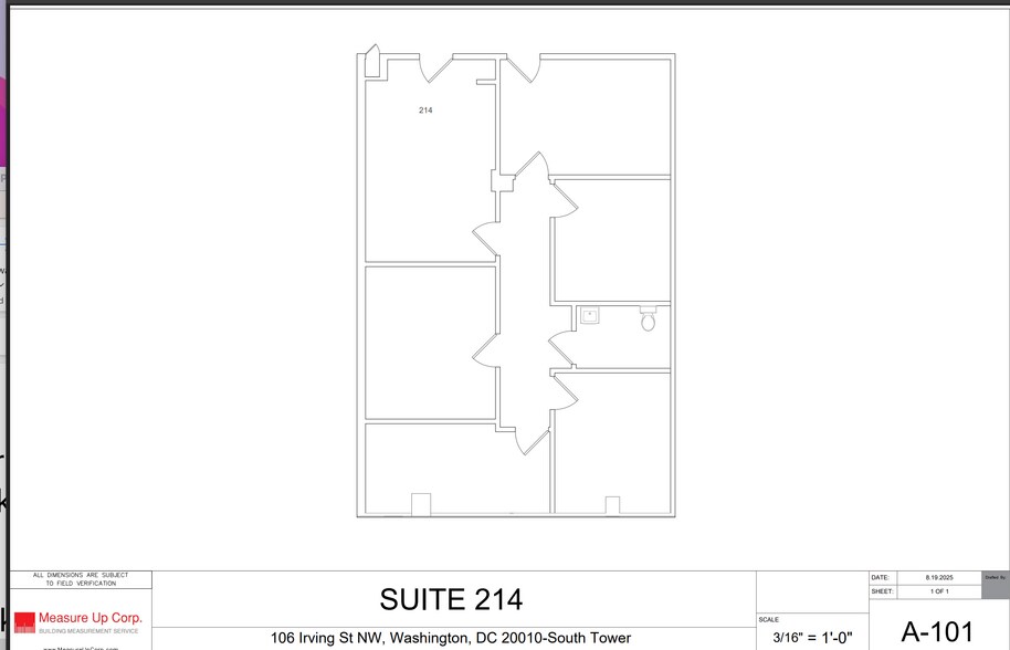 106B Irving St NW, Washington, DC à louer - Plan d’étage – Image 2 sur 3