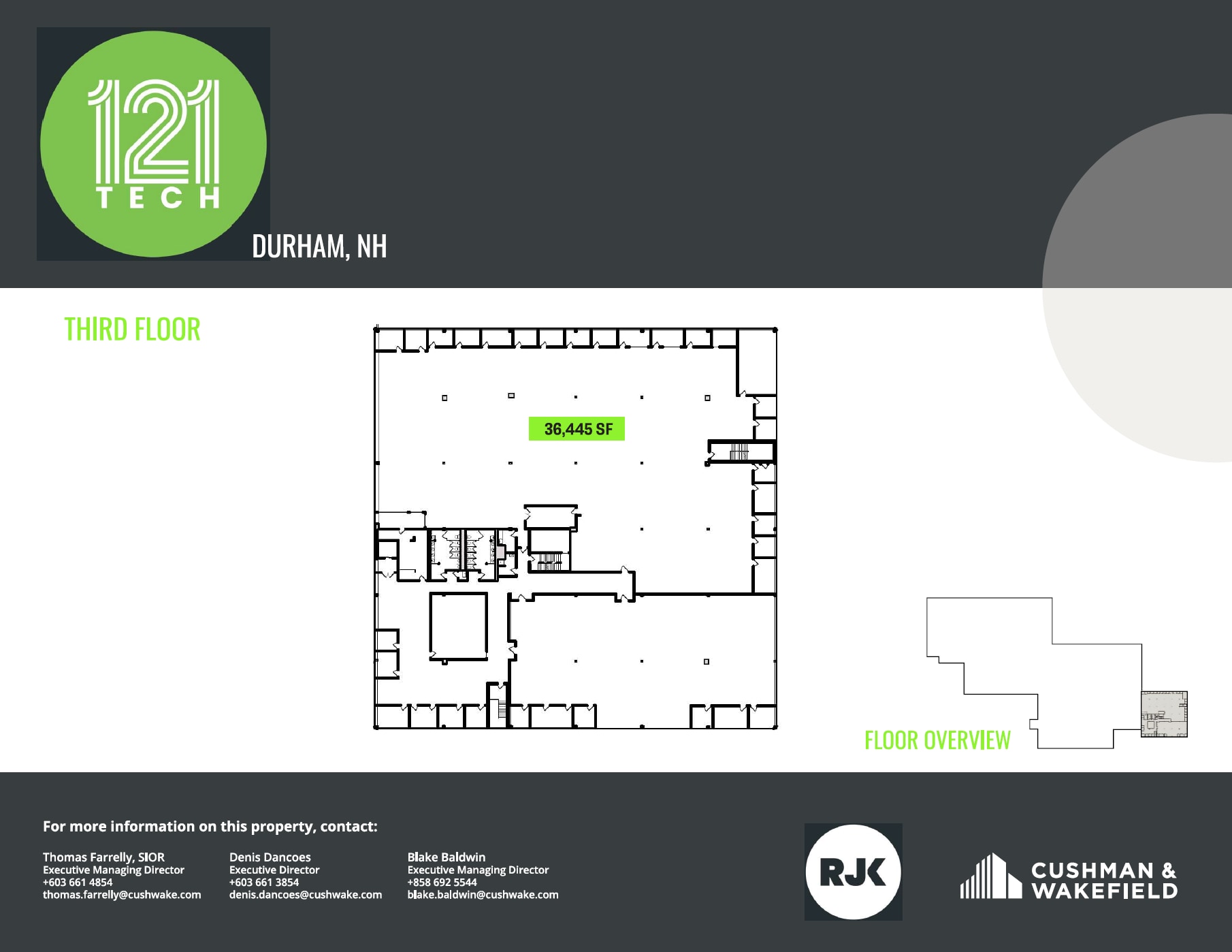 121 Technology Dr, Durham, NH à louer Plan d’étage– Image 1 sur 1