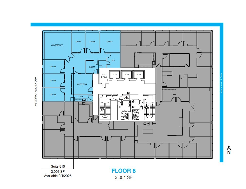 1200 Westlake Ave N, Seattle, WA à louer Plan d’étage– Image 1 sur 1